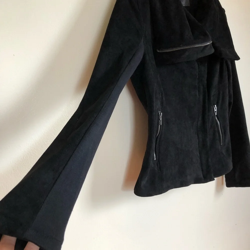 blank nyc | black legendary jacket zippered jacket small - Picture 6 of 8